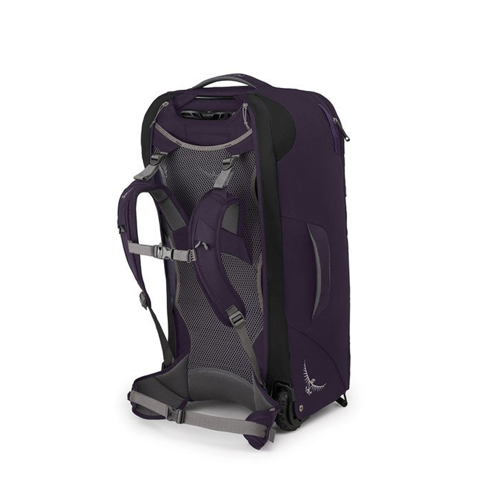 Osprey Fairview Wheeled Travel Pack 65 Back with Straps - Amulet Purple