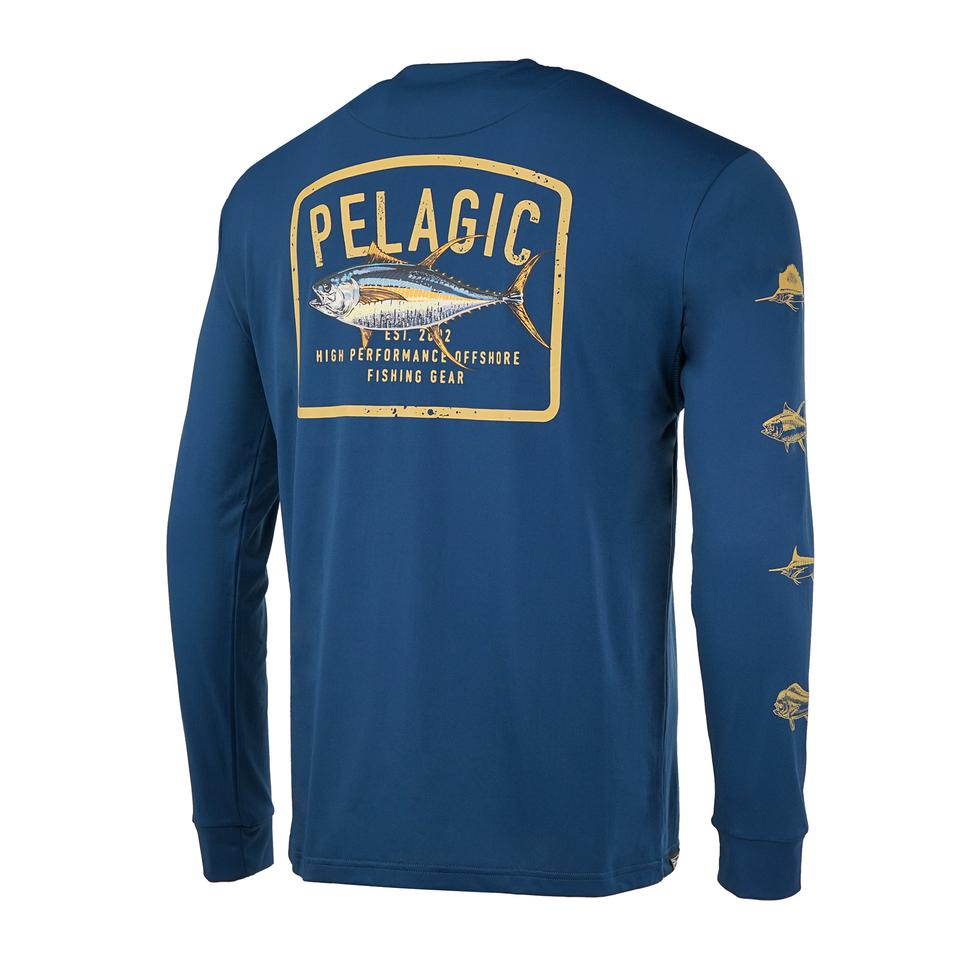 Pelagic High Performance Offshore Fishing Gear Navy Blue T-Shirt 2