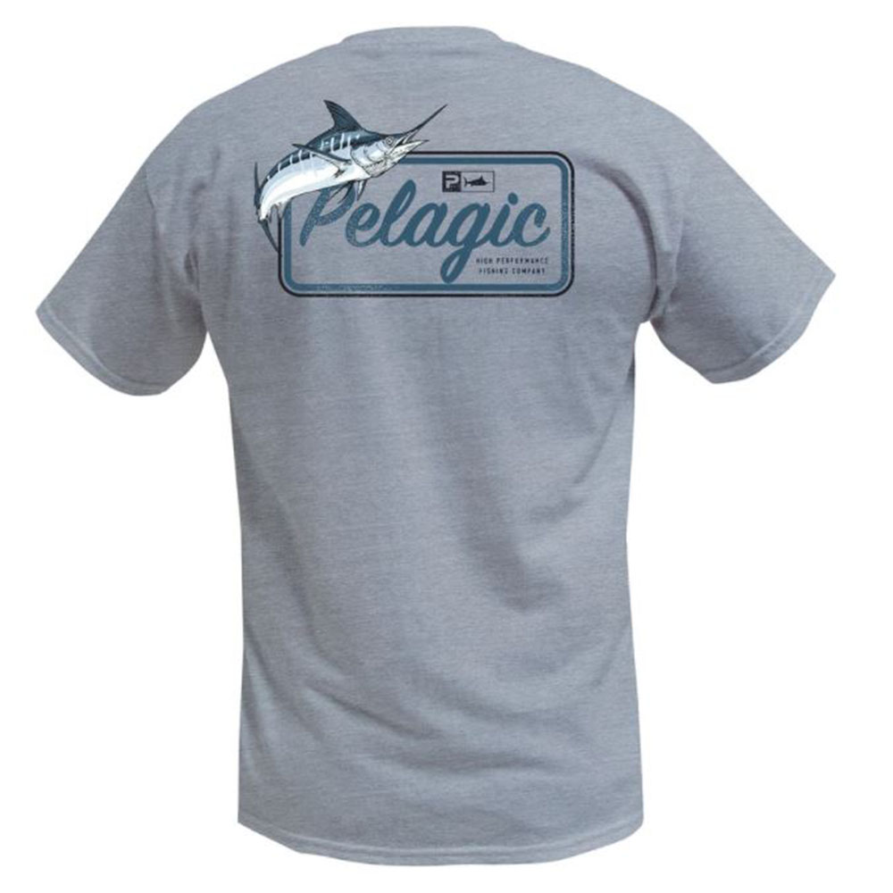 Pelagic Wharf Tri-Blend T-Shirt Back - Heather