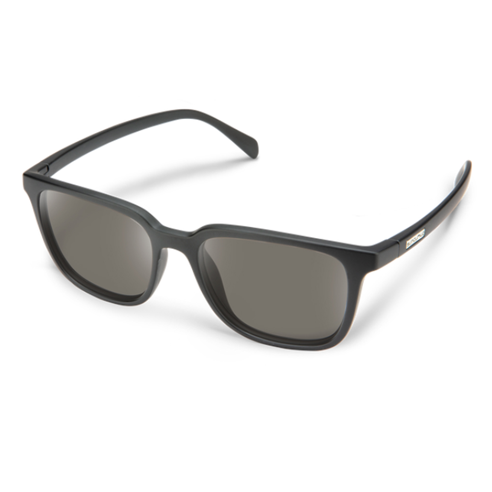 Suncloud Optics Boundary Polarized Sunglasses - Matte Black Frame / Gray Lenses