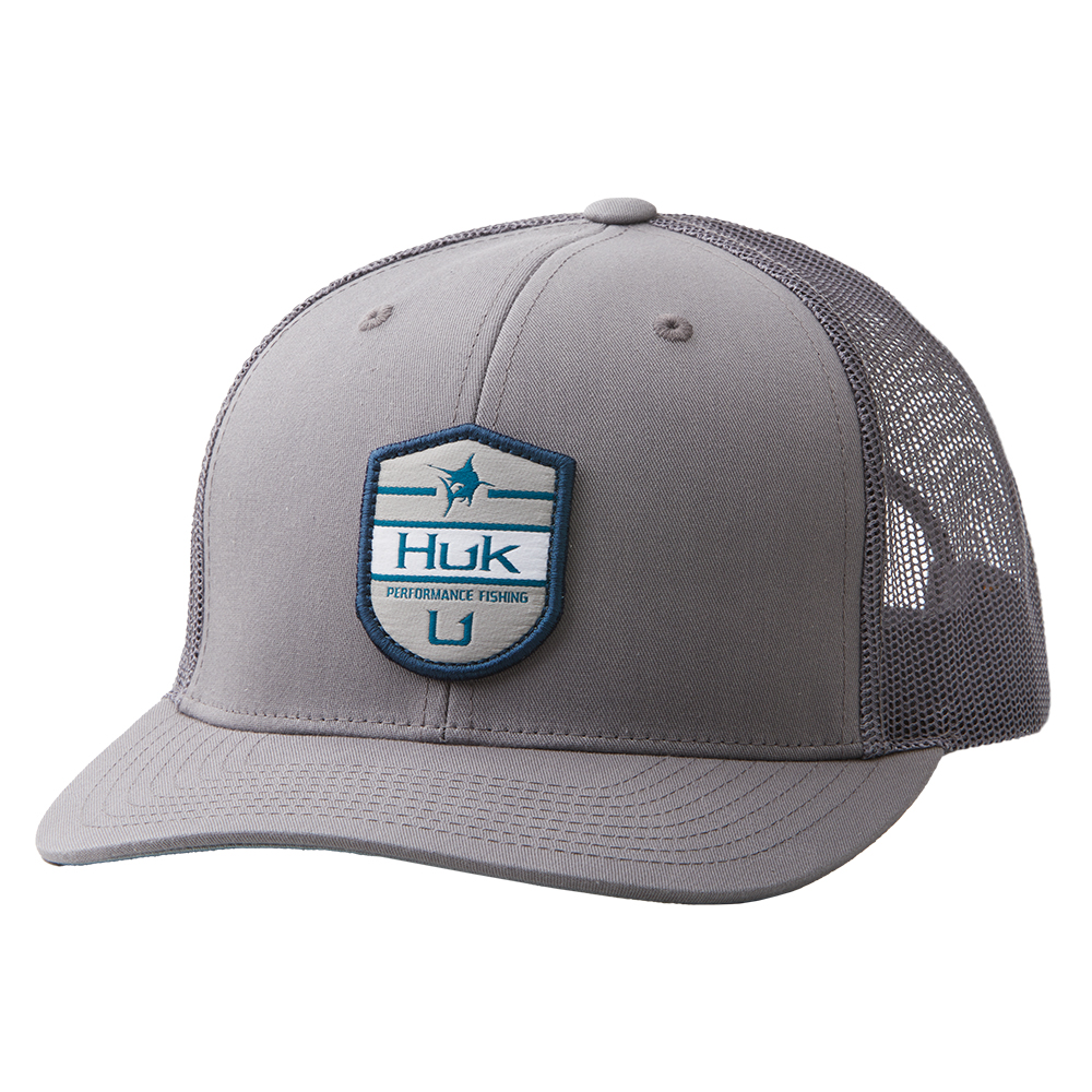 Huk Shield Trucker Style Hat - Sharkskin