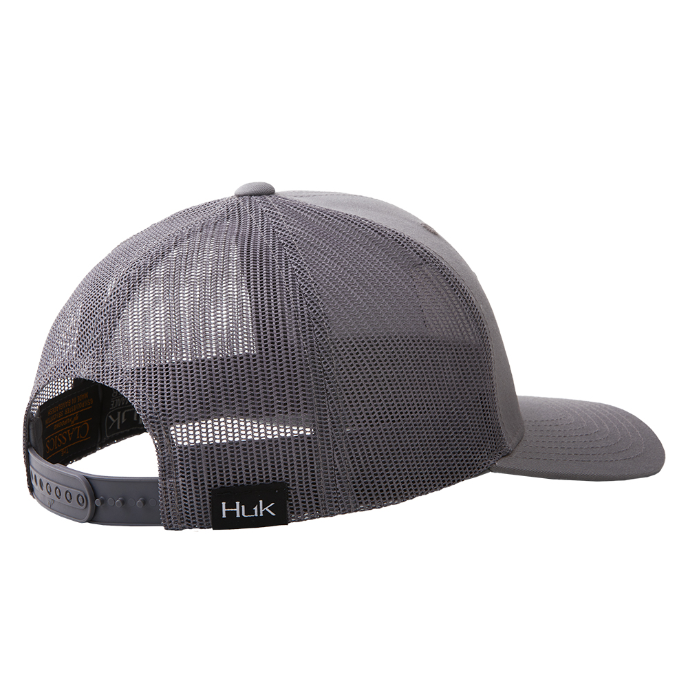 Huk Shield Trucker Style Hat Back - Sharkskin