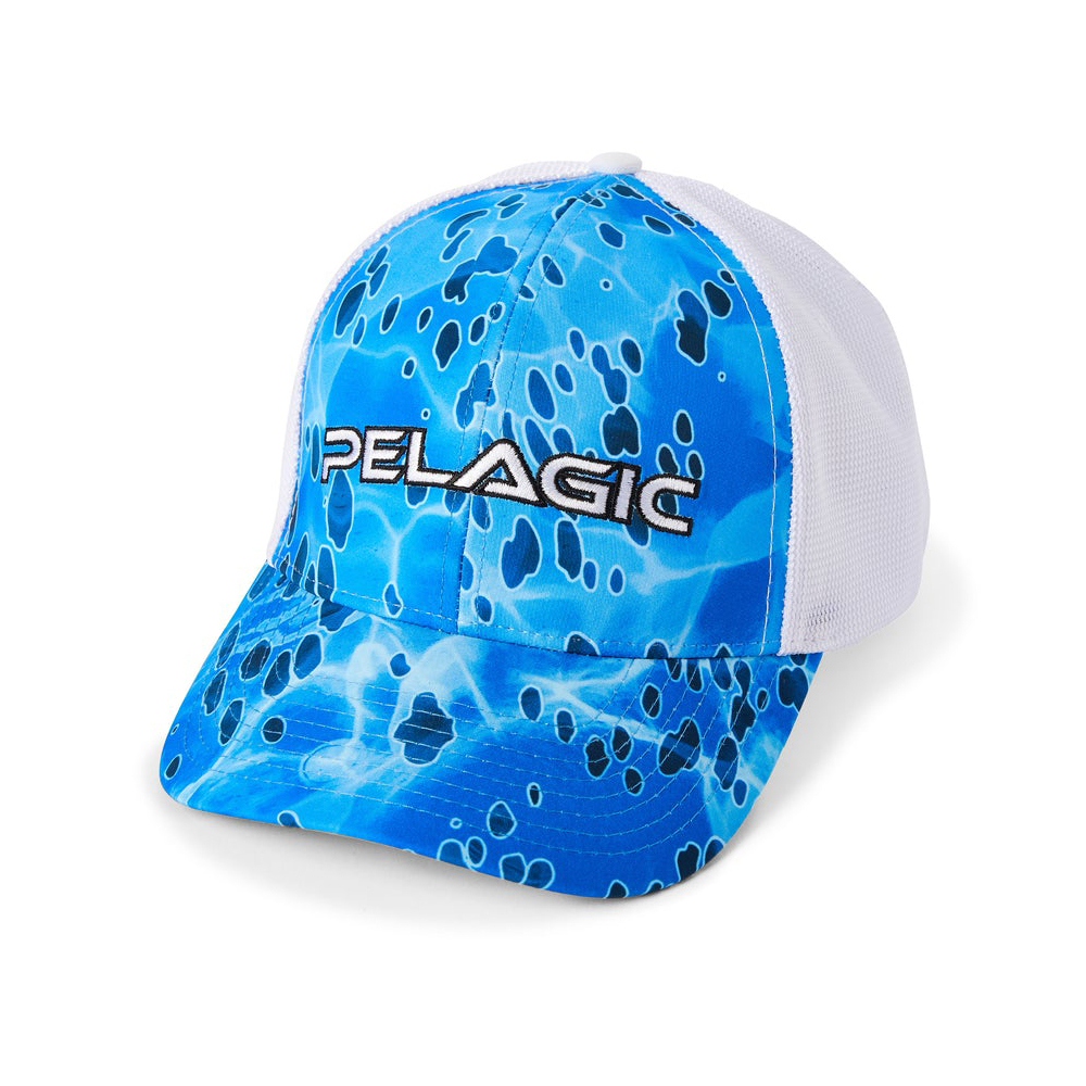 Pelagic The Slide Offshore Adjustable Mesh Back Cap - Dorado Blue