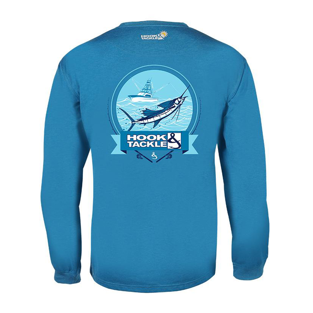 Hook & Tackle Men's American Sailfish Long Sleeve Fishing T-Shirt 