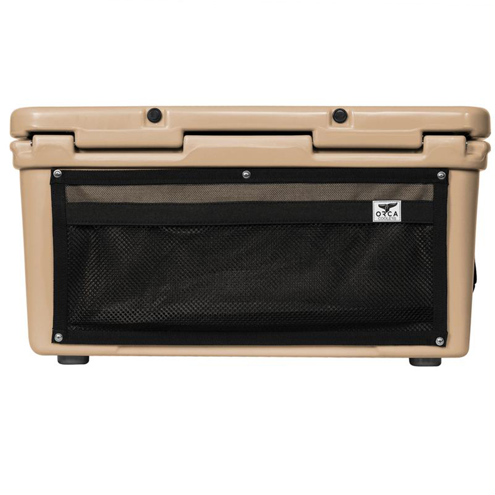 ORCA 75 Quart Cooler Back View - Tan