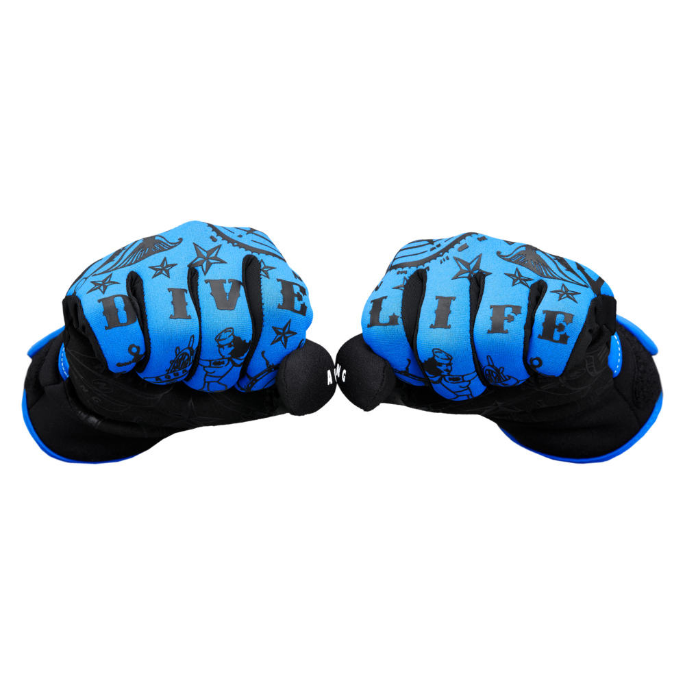 Aqua Lung Admiral III 2mm Dive Gloves (Men's) Fist Bump - Black/Blue