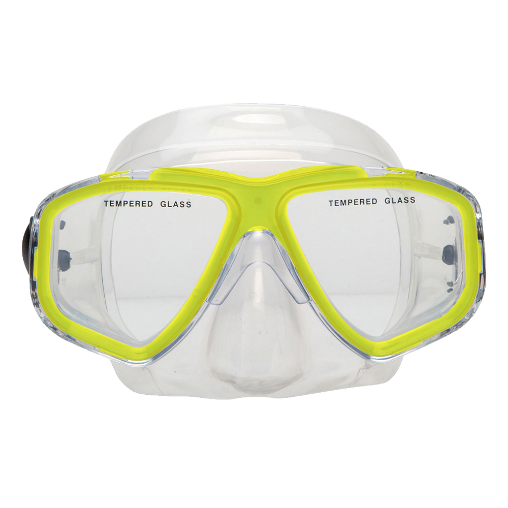 Oceanways Caribbean Scuba Mask - Yellow 