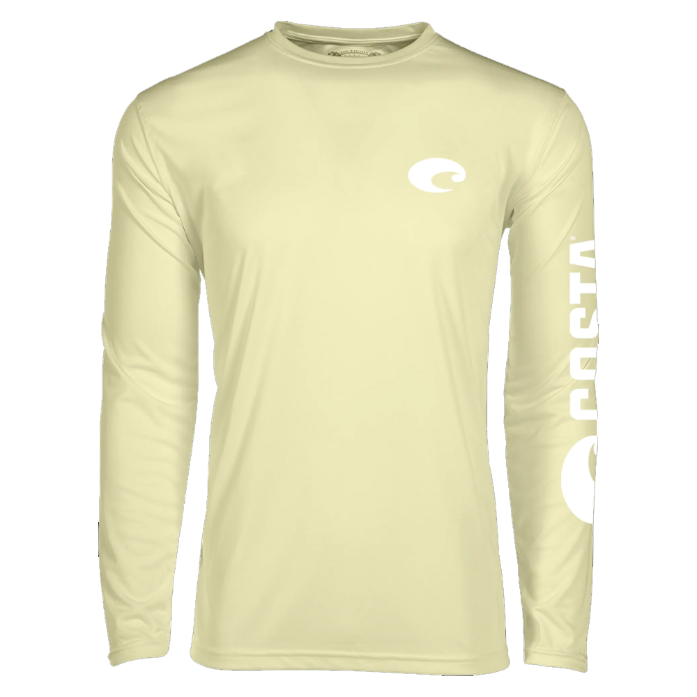 Costa Technical Crew Long Sleeve Performance Shirt - Yellow