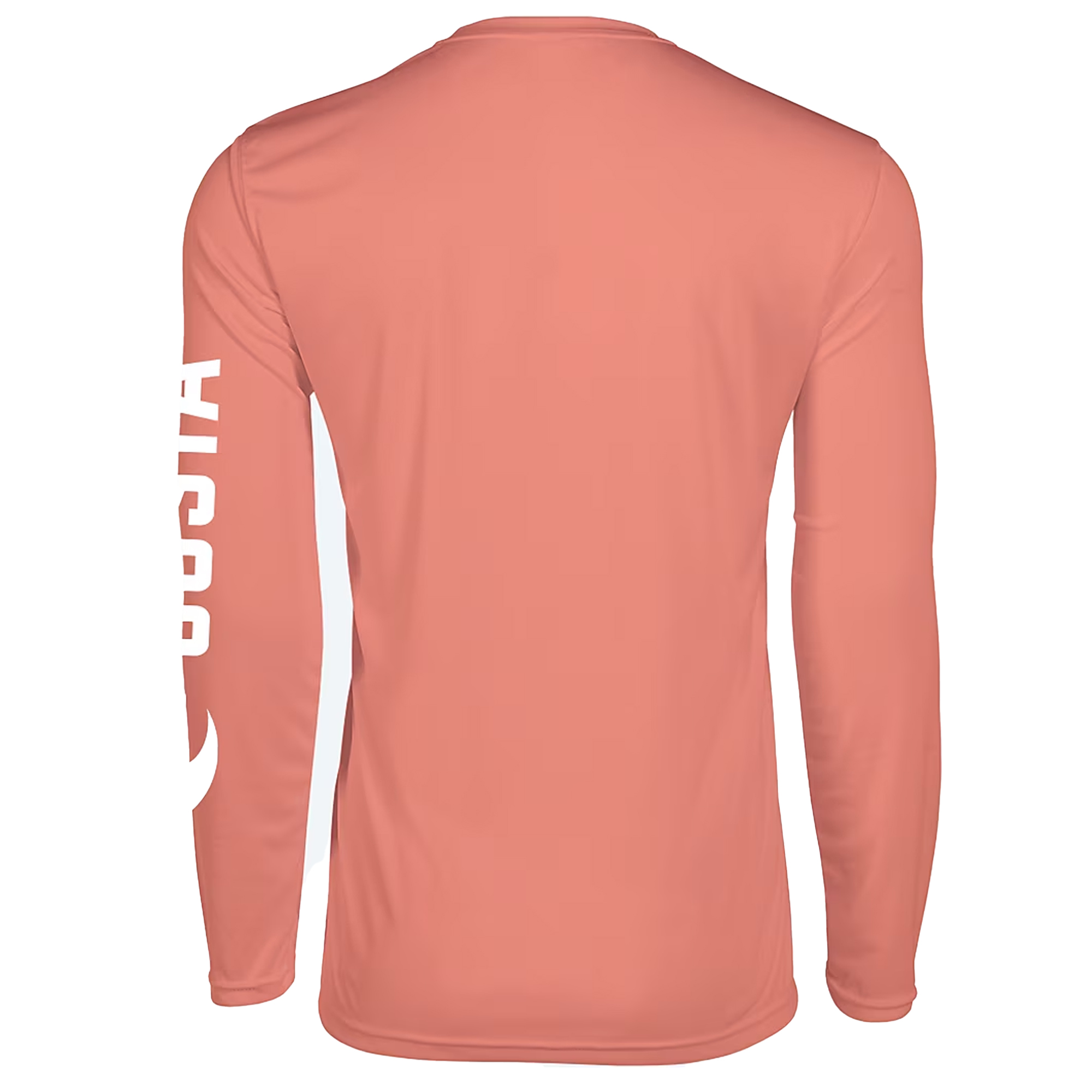 Costa Technical Crew Long Sleeve Performance Shirt - Salmon - Back