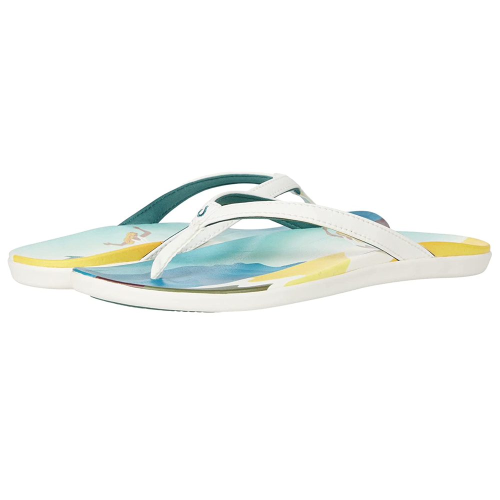 OluKai Ho'opio Pae Sandals (Women's) Pair - White / Pae