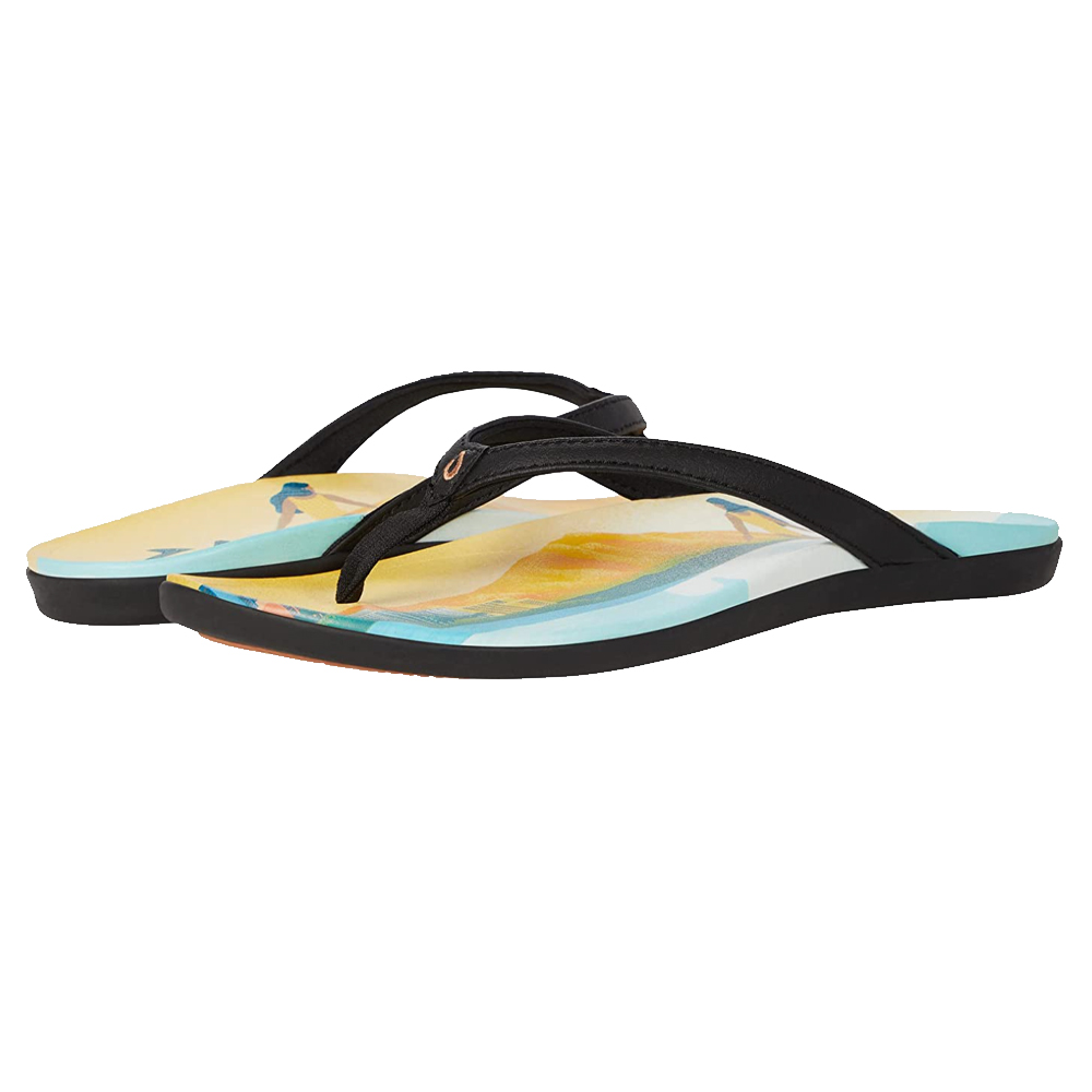 OluKai Ho'opio Pae Sandals (Women's) Pair - Black / Pae