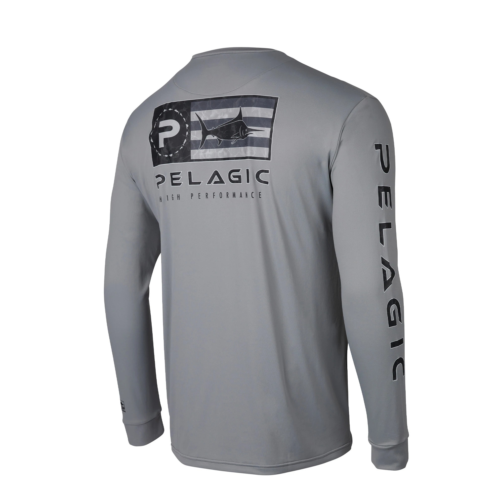 Diamond Fishing White Pro Quick Dry Long Sleeve Tech Shirt Gray