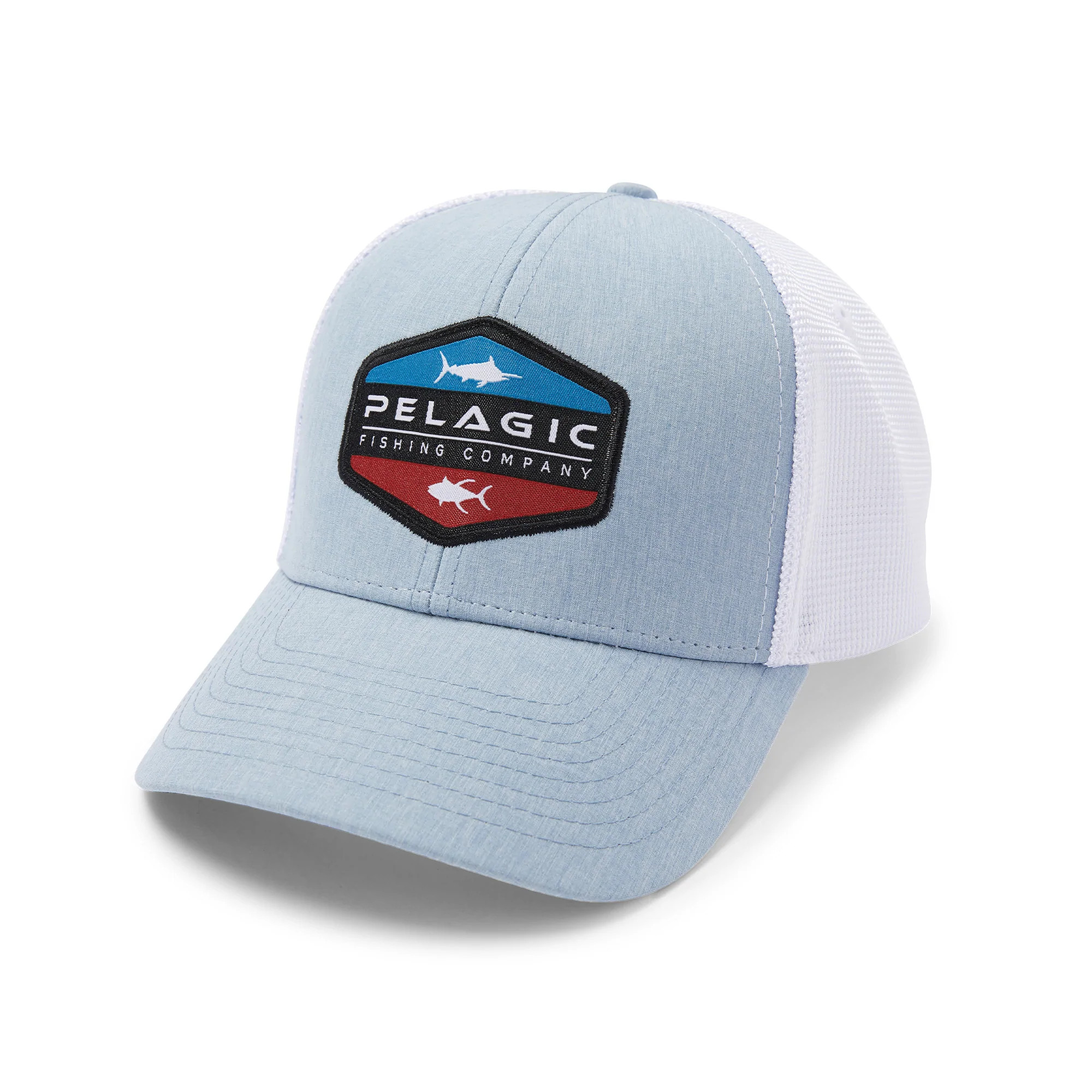 Pelagic Offshore Trucker Hat - DeepSea Species Blue Dry View