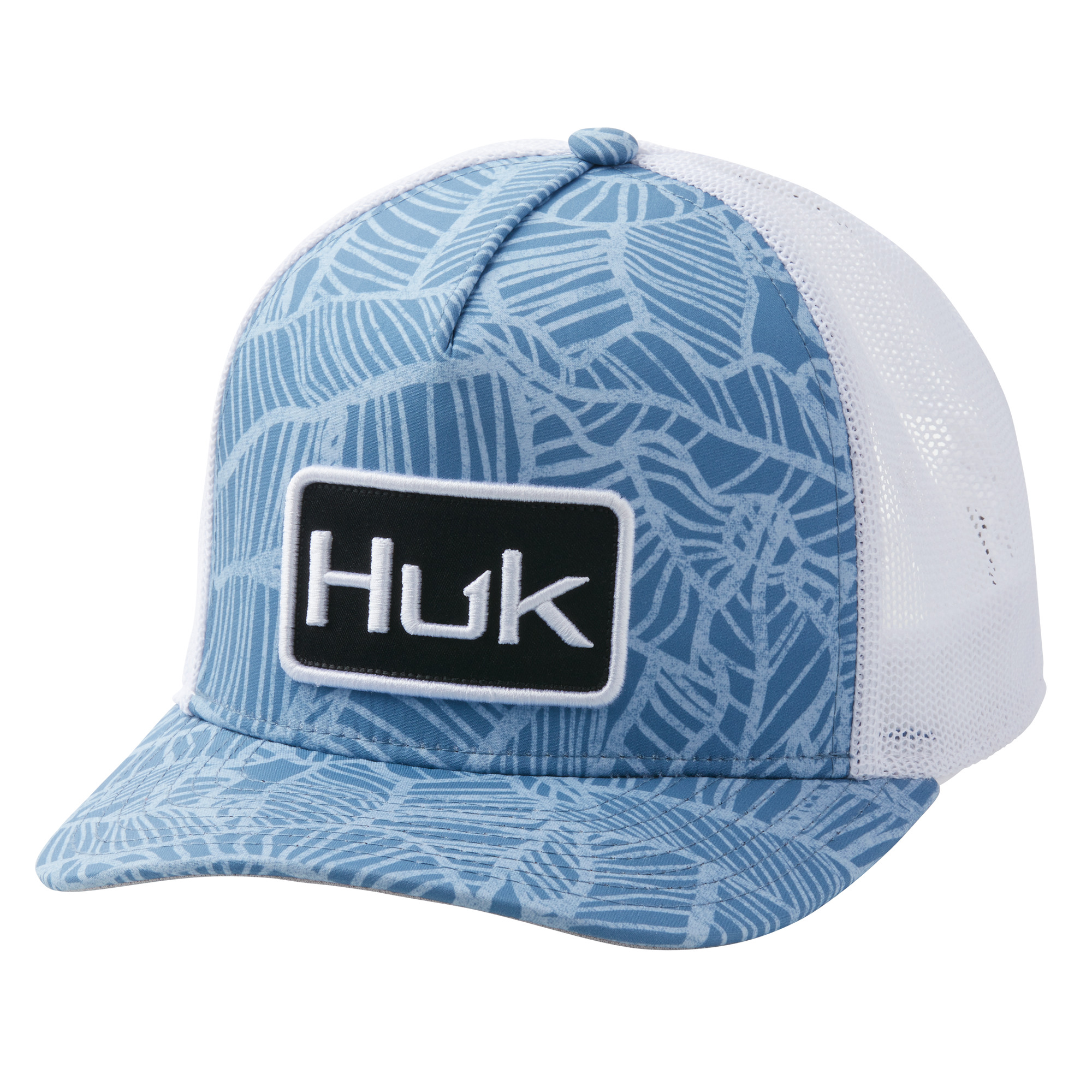 Huk Running Lakes Trucker Hat Titanium Blue