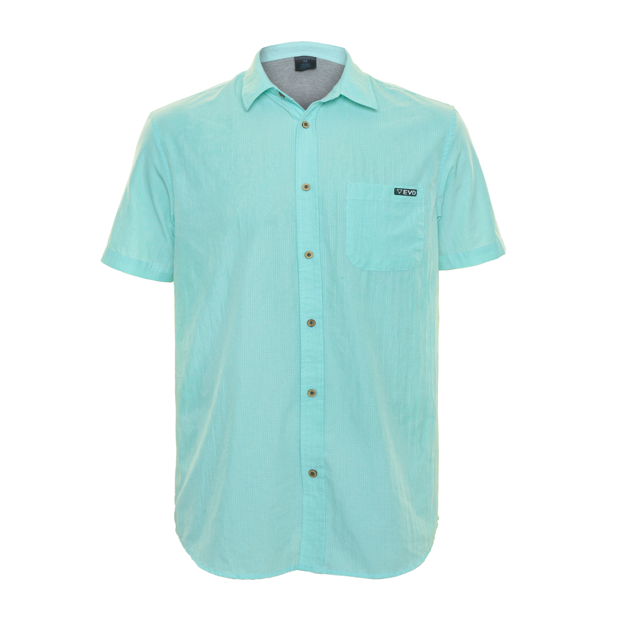 EVO Horizon Woven Short Sleeve Shirt - Aqua