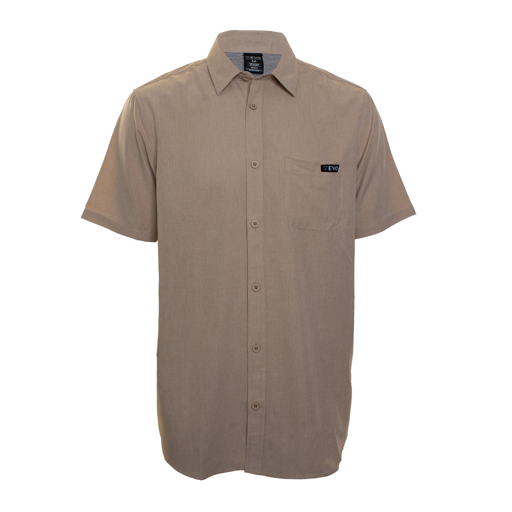 EVO Horizon Woven Short Sleeve Shirt - Stone - front