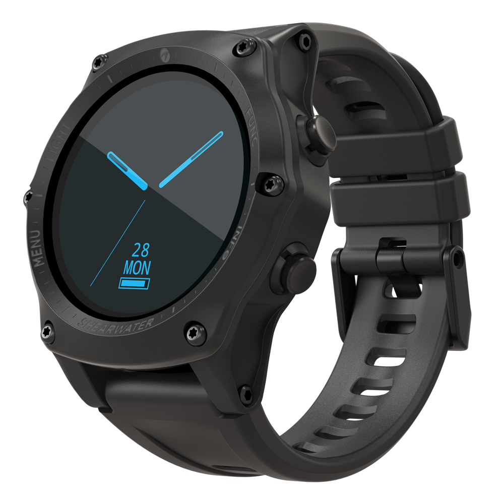 Shearwater Teric Wrist Dive Computer Analog Clock Face - Black Bezel