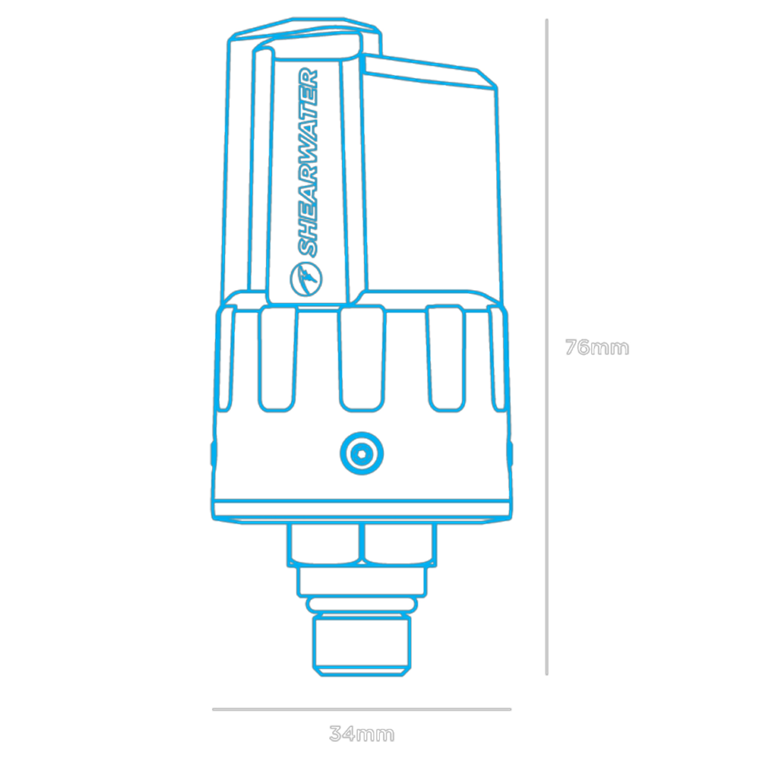 Shearwater Swift AI Transmitter Dimensions