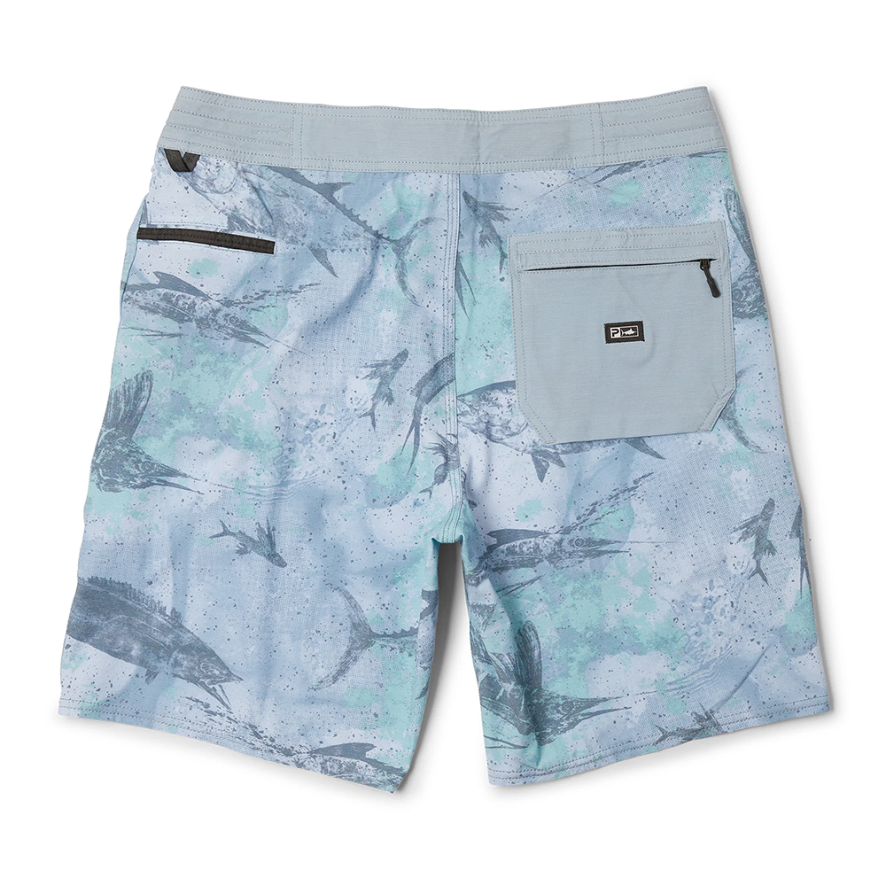 Pelagic Deep Drop Boardshorts - Blue - Back