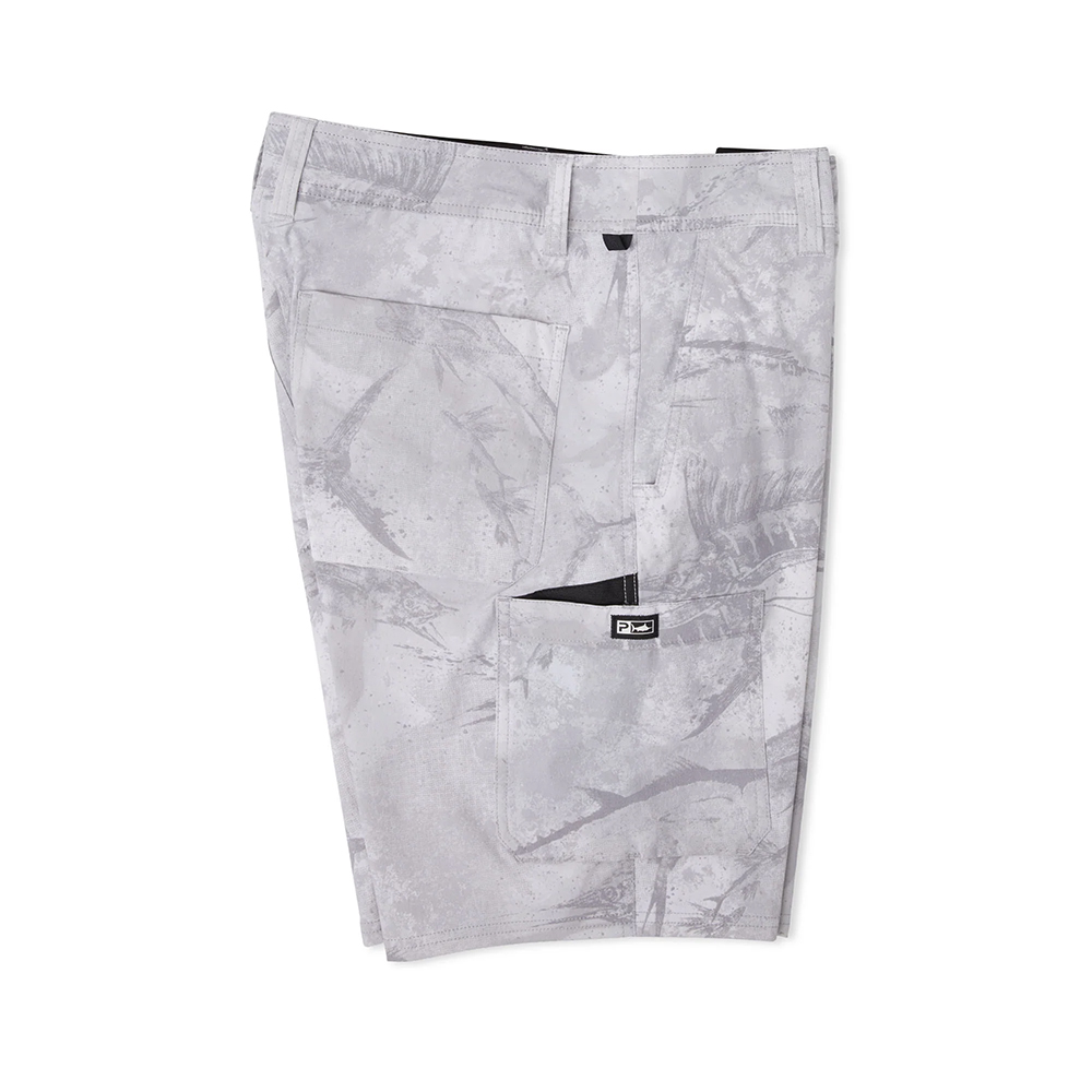 Pelagic Madeira Cargo Shorts - Light Grey - Side