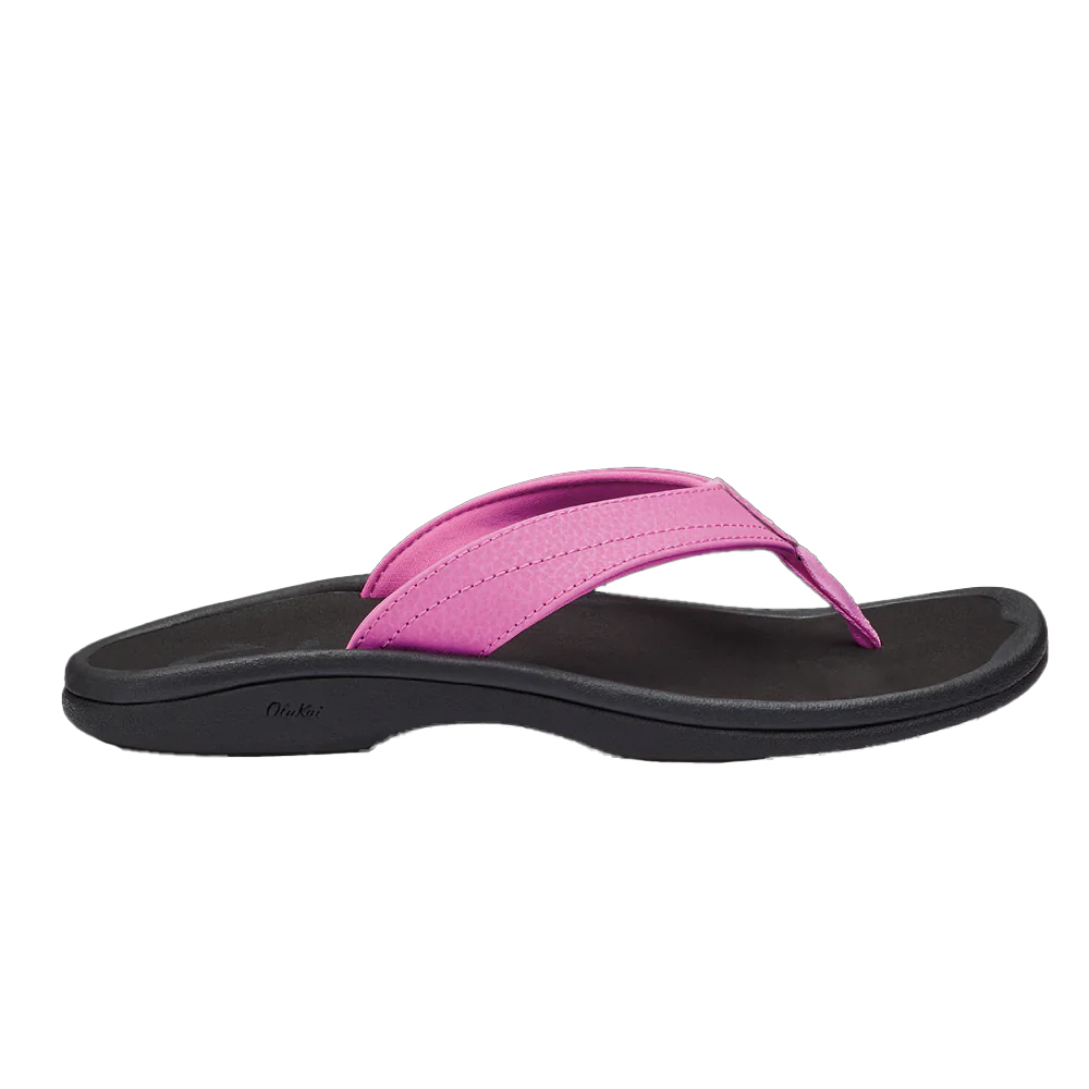 OluKai 'Ohana Sandals - Dragon Fruit/ Black - Side View