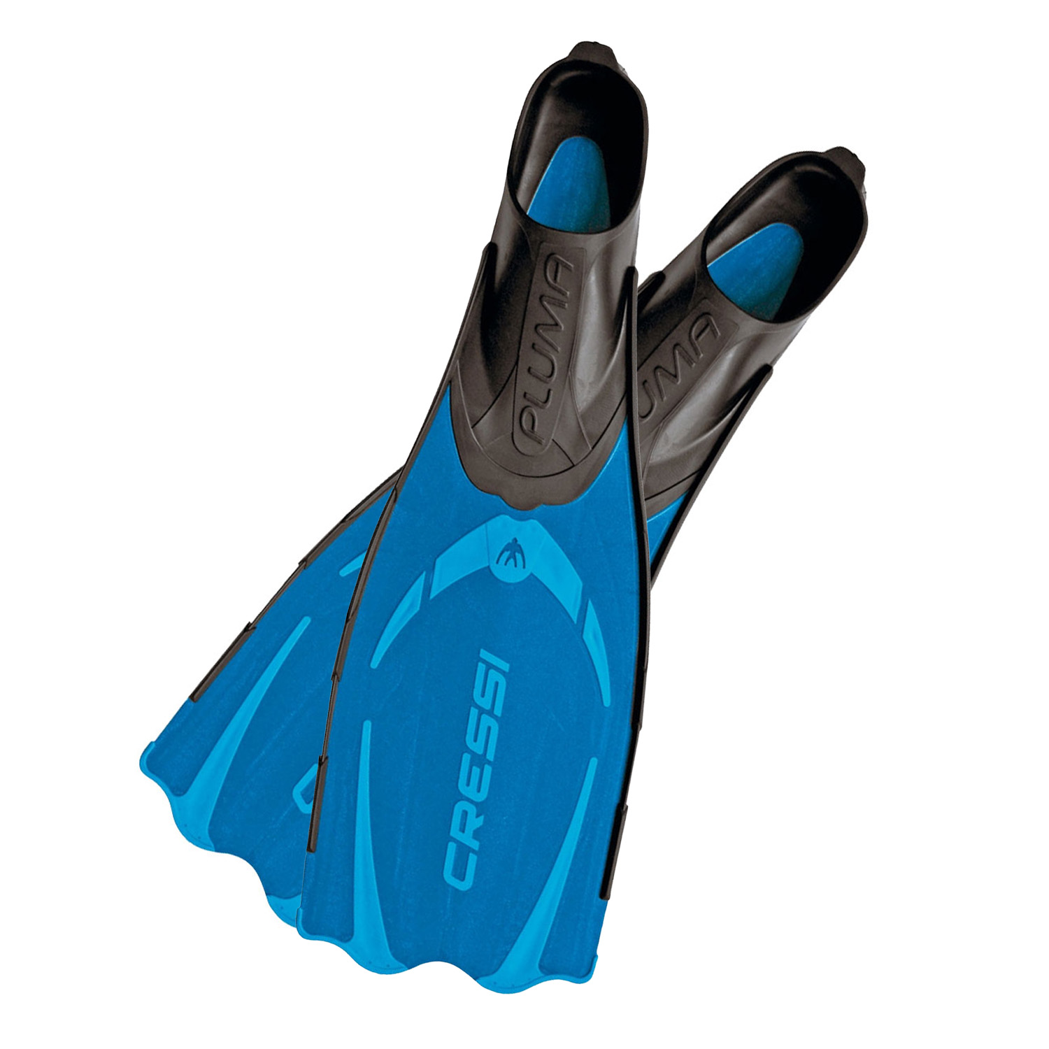 Cressi Pluma Full Foot Fins - Blue