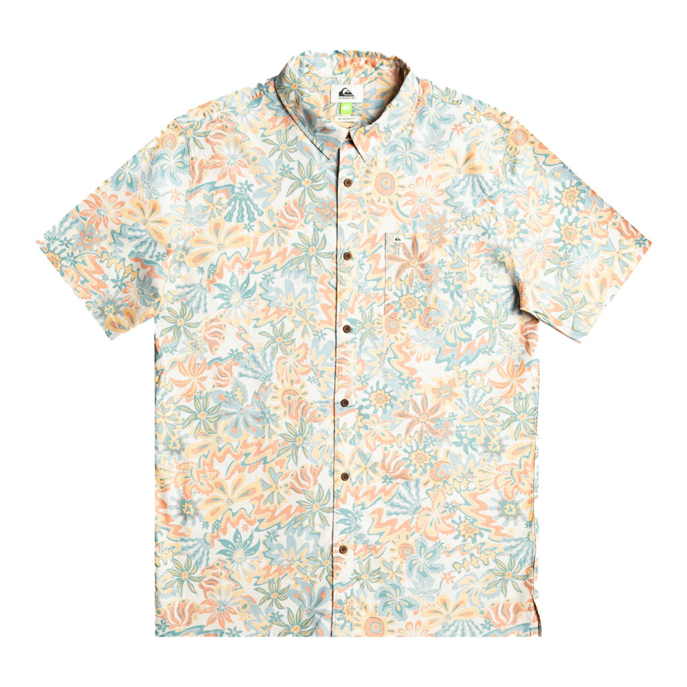 Quiksilver Surfadelica Short Sleeve Button Down Shirt Front