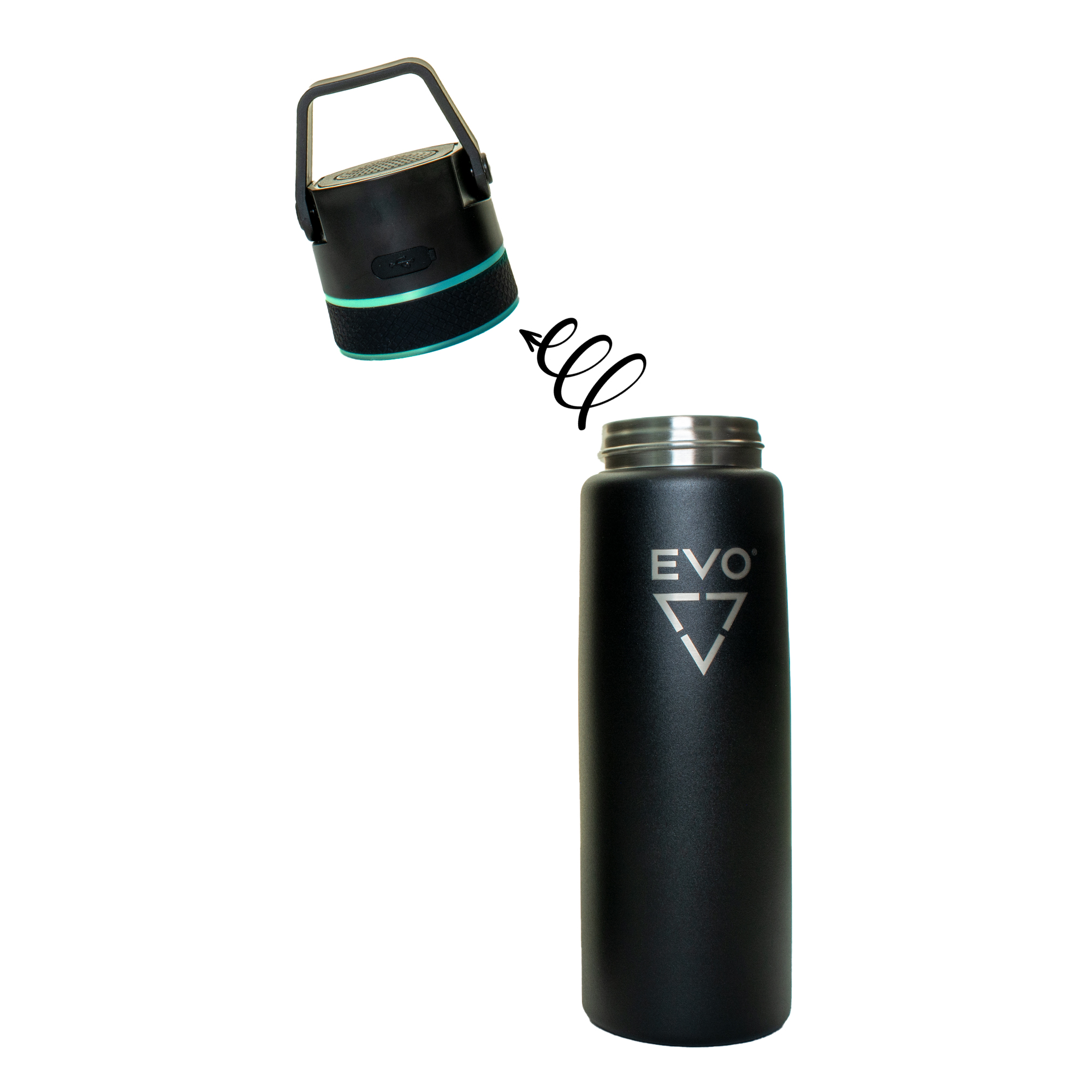 Evo Wine Tumbler with Bluetooth Speaker, 12 oz in Tortola