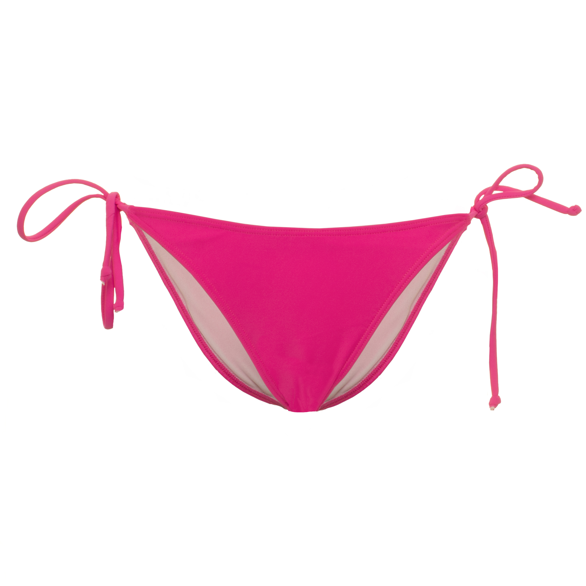 Jelly Swimwear Side-Tie American Style Bikini Bottom Neon Pink Font