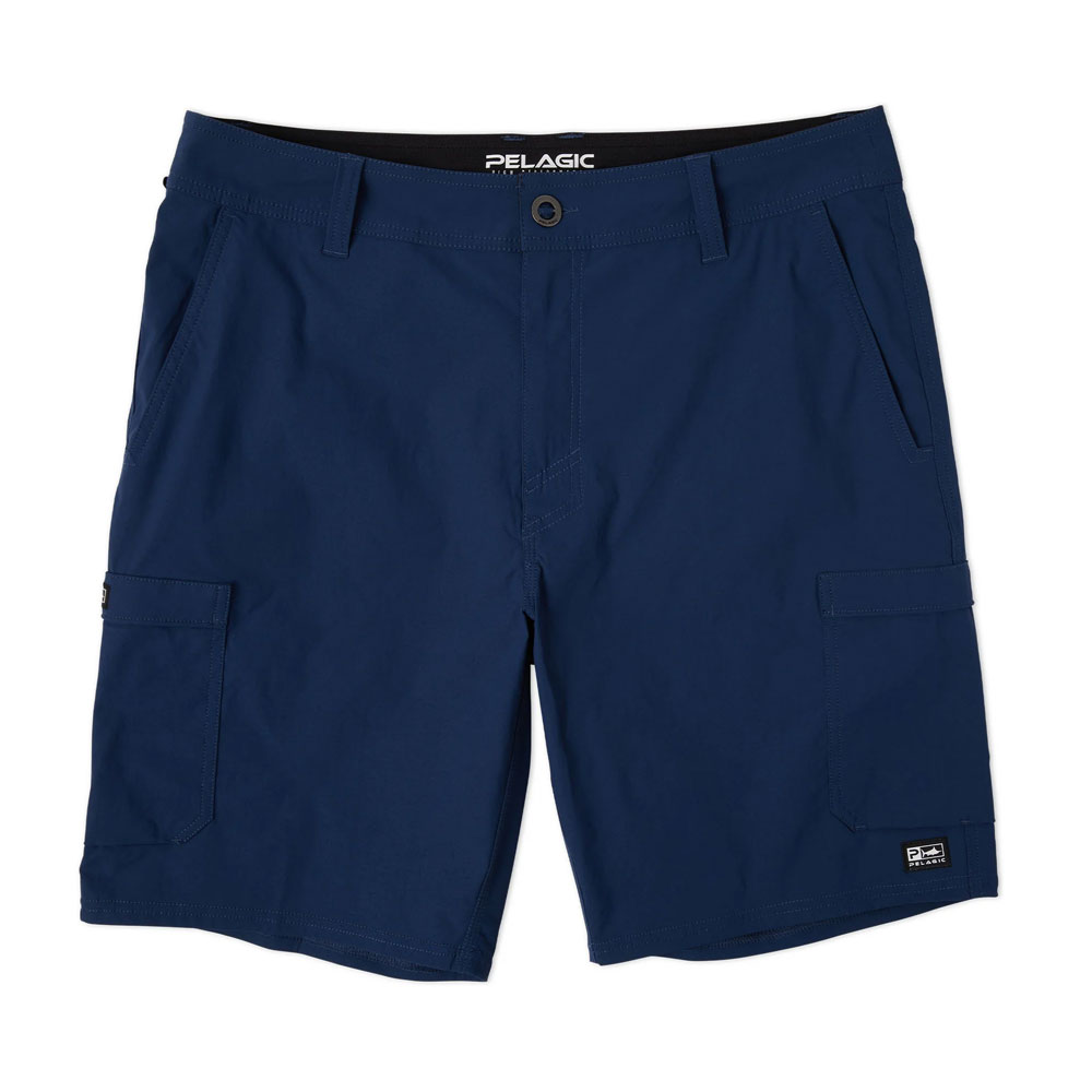 Pelagic Madeira Cargo Hybrid Solid Shorts -Navy Front