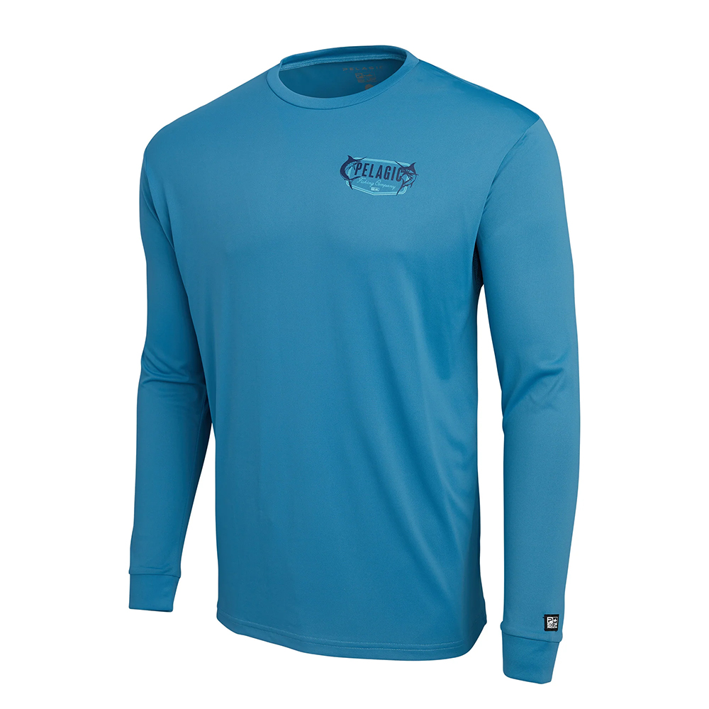 Pelagic Aquatek Twin Beeks Long Sleeve Performance Shirt - Ocean - Front