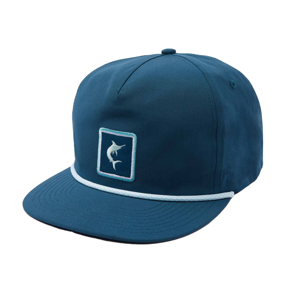 Pelagic Marlin Unstructured Snapback Hat - Blue Front