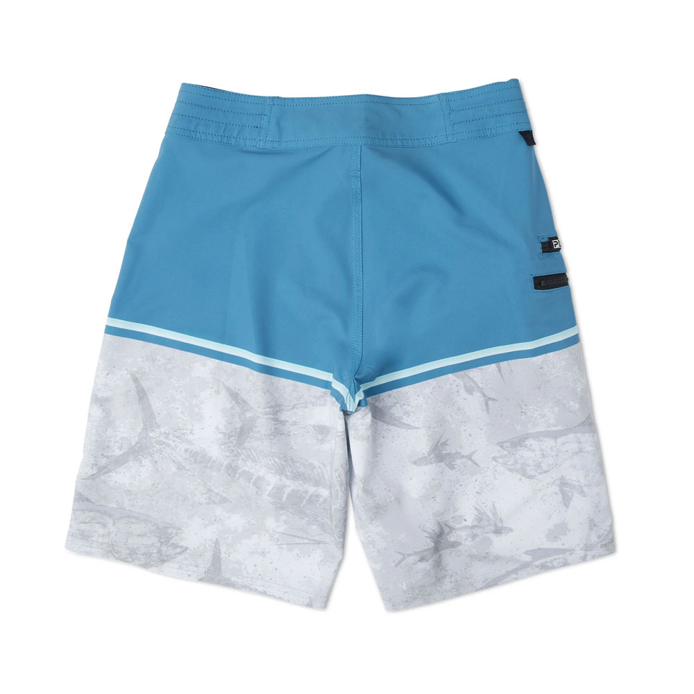 Pelagic Open Seas Camo Strike Boardshorts - Light Grey Back