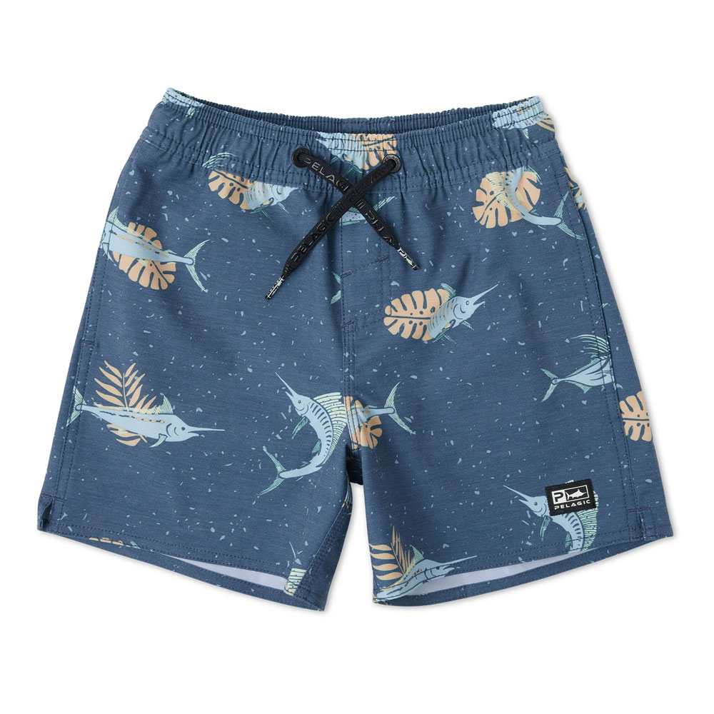 Pelagic Dockside Gamefish Boardshorts - Smokey Blue Front