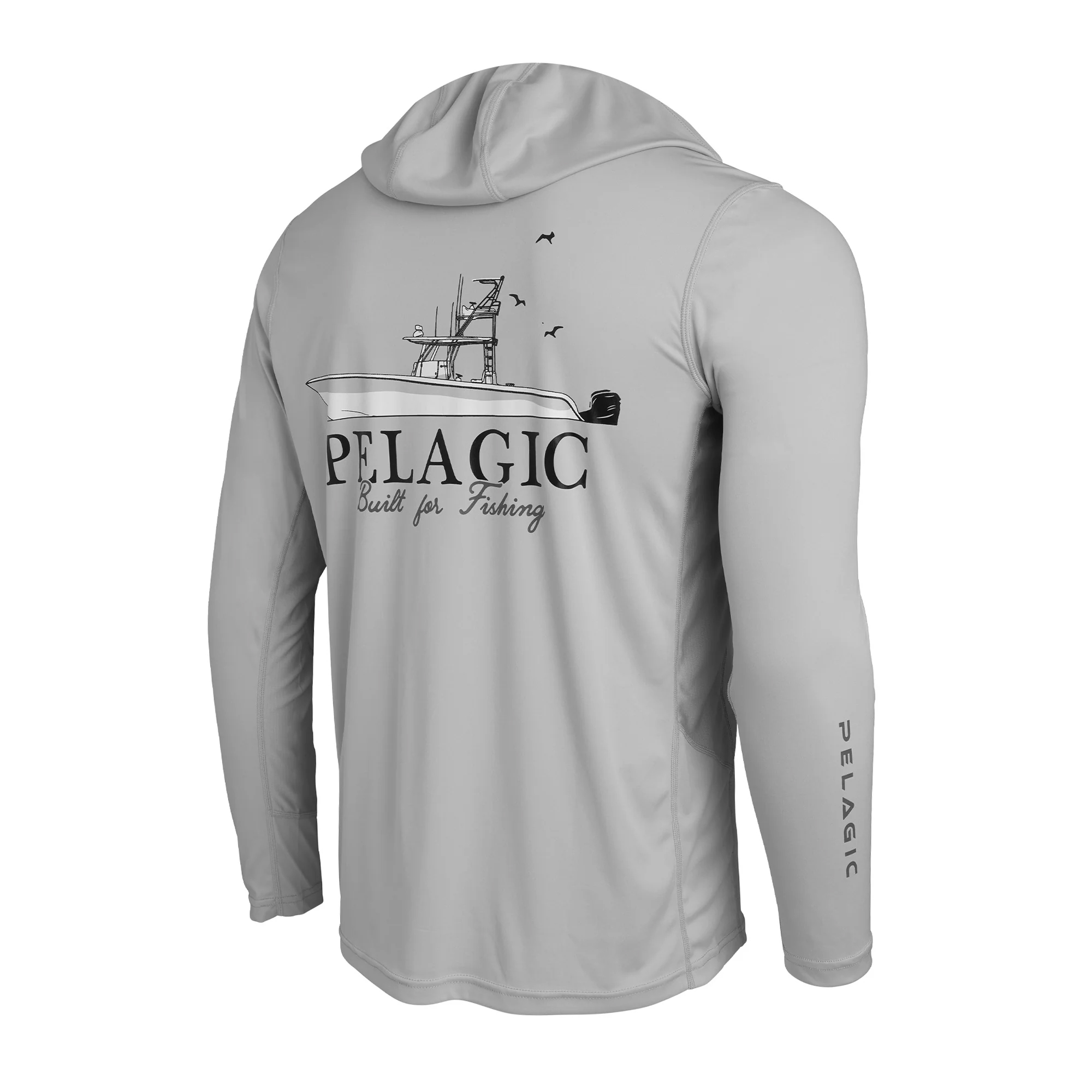 Pelagic Vaportek Hooded Long Sleeve Performance Shirt - Back