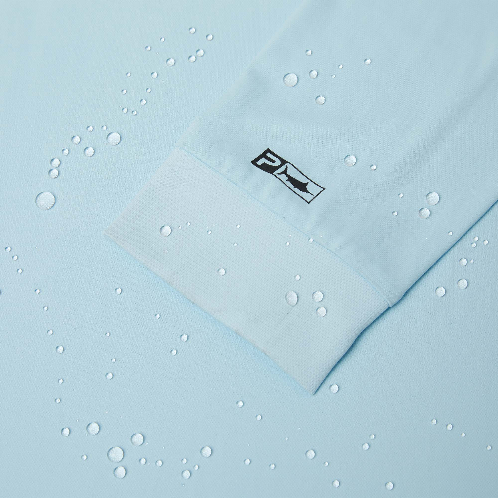 Pelagic Aquatek Long Sleeve Hooded Performance Shirt - Water Detail