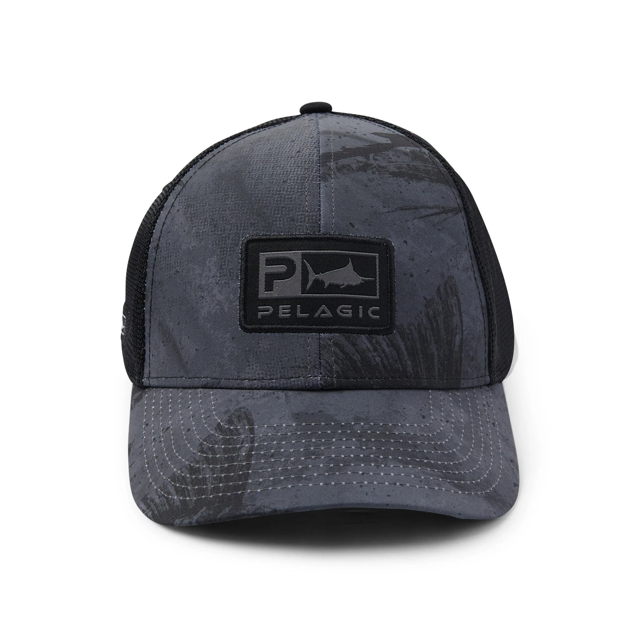 Pelagic Offshore Icon Gyotaku Low Profile Trucker Hat - Black