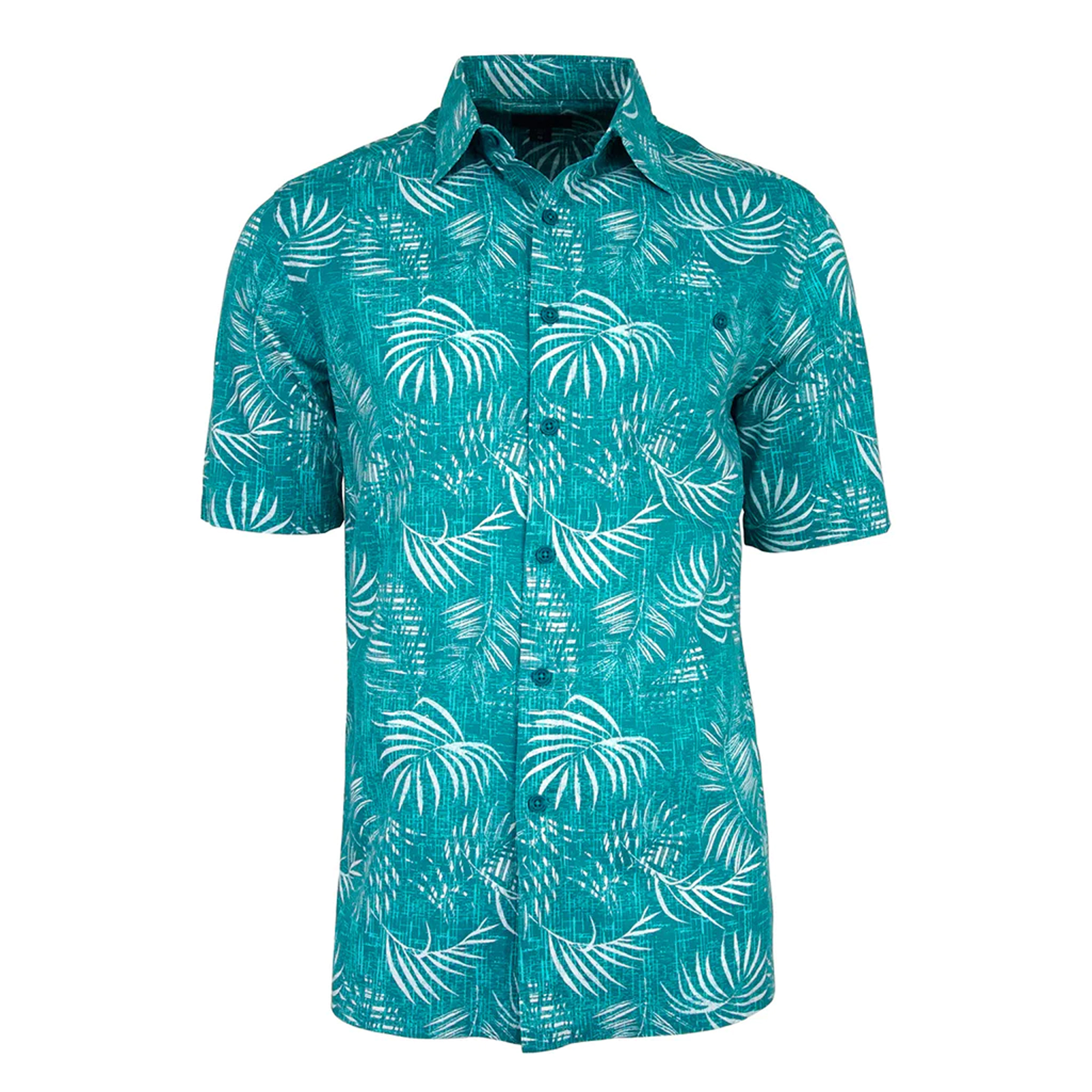 Weekender Palm Leaf Hawaiian Shirt - Aqua