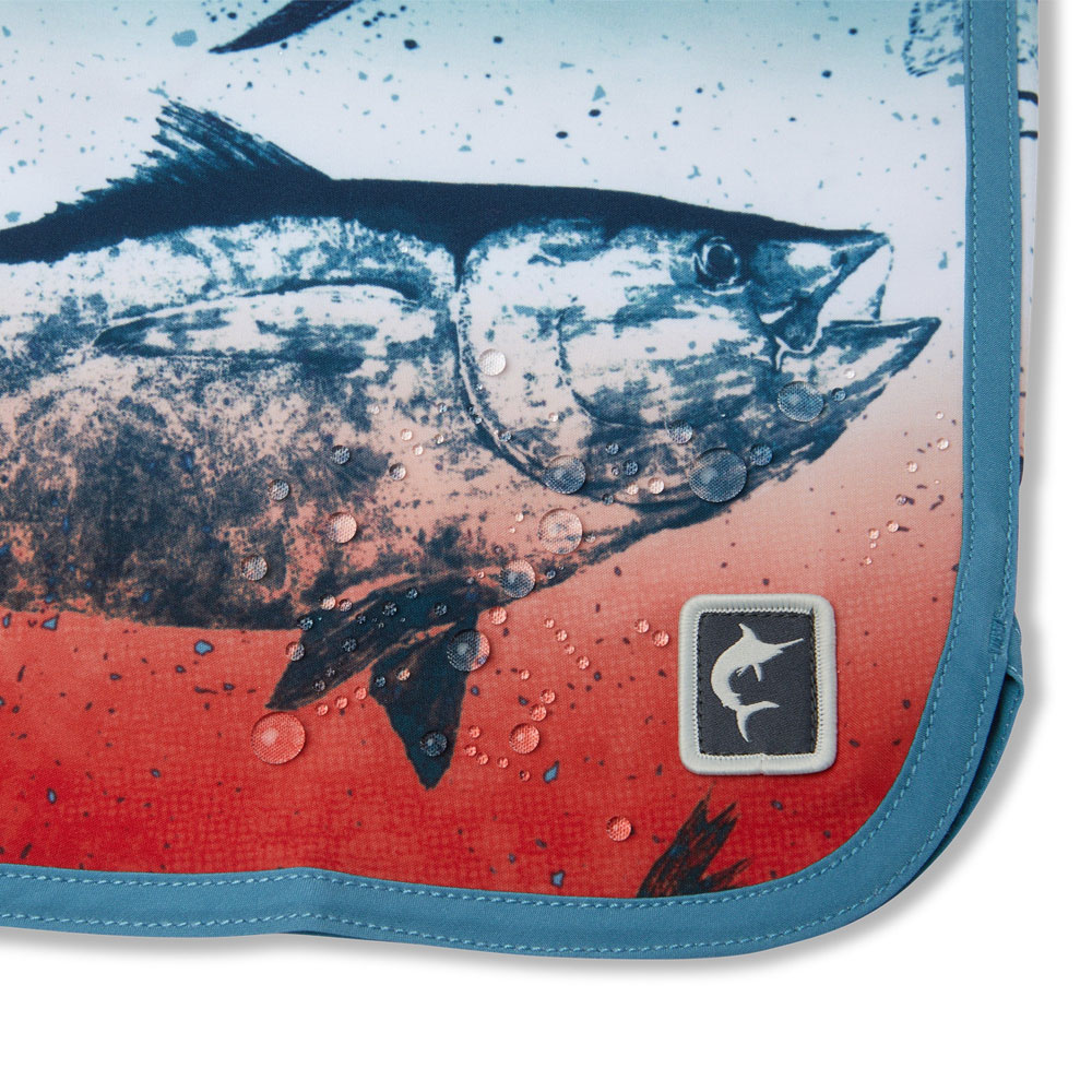 Pelagic High Spot 18" Boardshorts (Men’s) - Red White Blue Fabric Detail