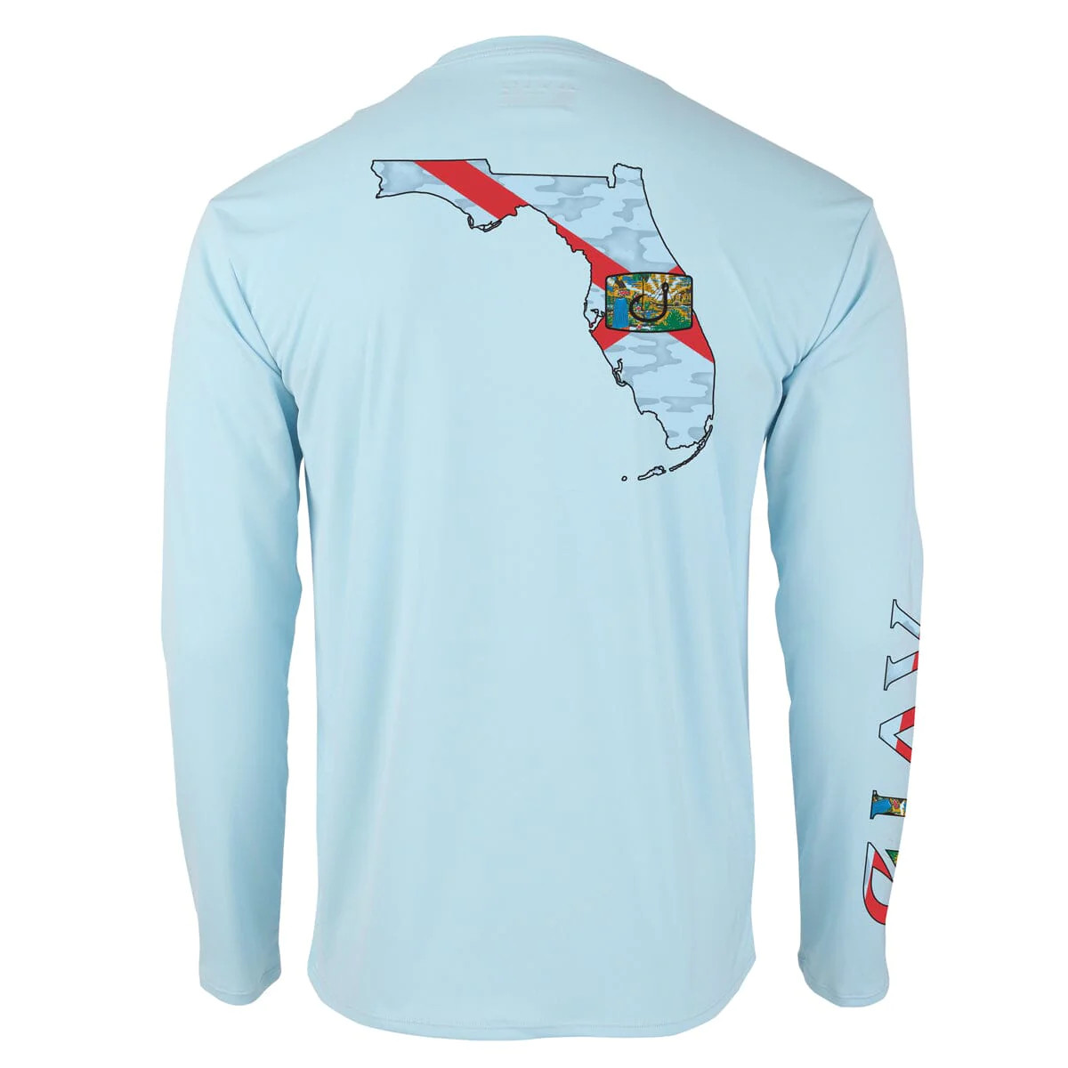 AVID Florida Native AVIDry Long Sleeve Performance Shirt (Men's) - Ice Blue Back