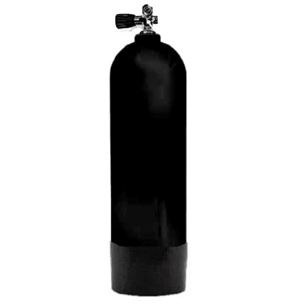 XS Scuba Faber High-Pressure Steel Scuba Tanks matte black 100 cu ft