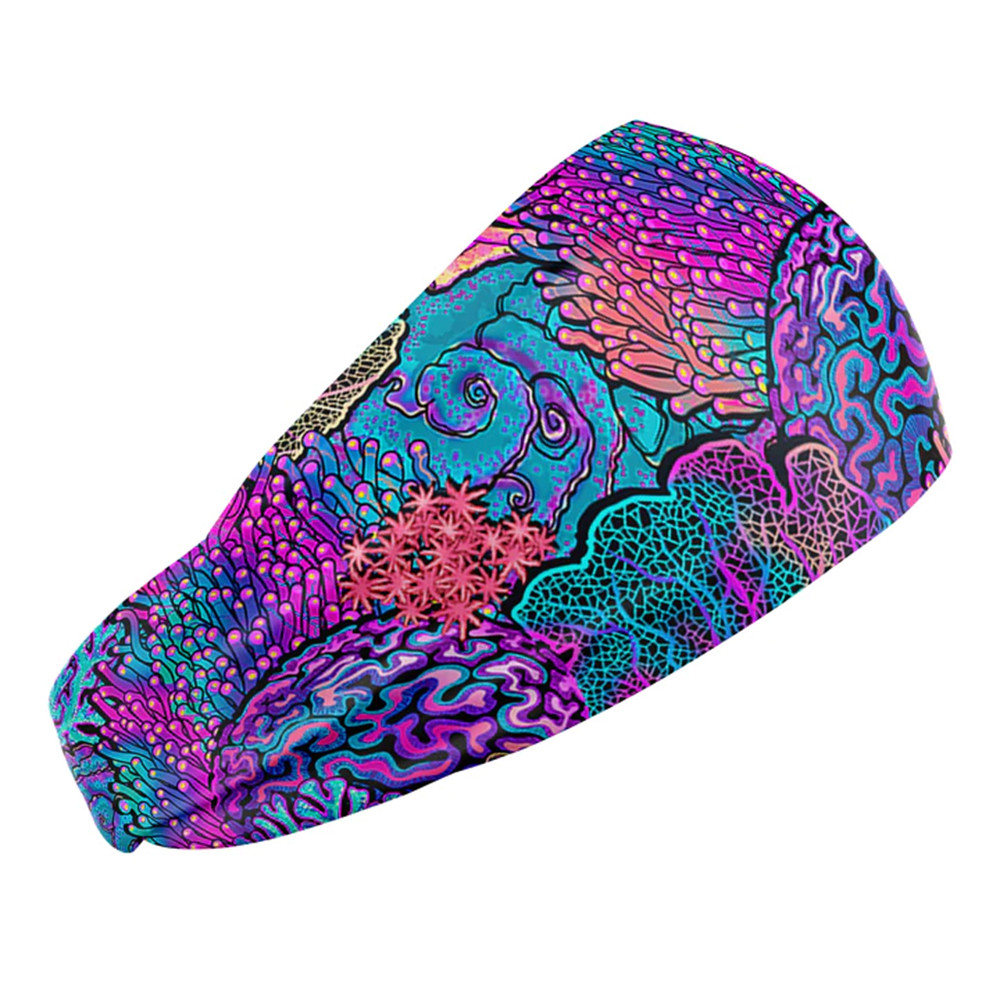Spacefish Army Headband - Coral Kaleidoscope