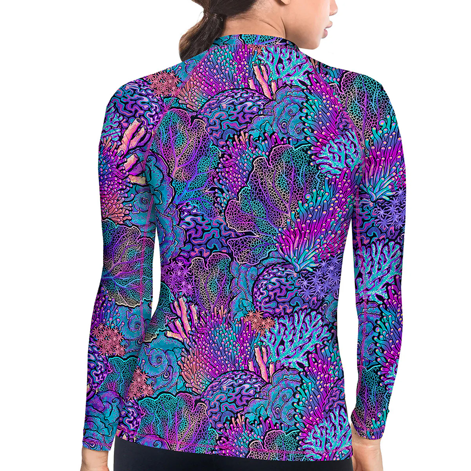 Spacefish Army Eco-Friendly Long Sleeve Rashguard - back