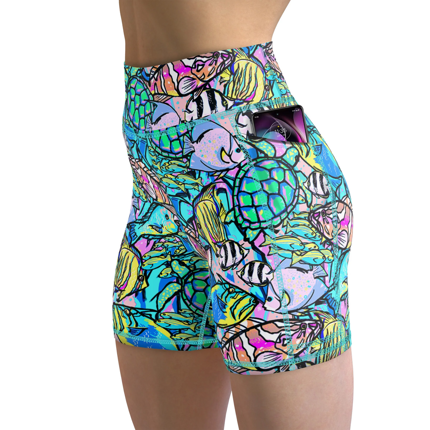 Spacefish Army Eco-Friendly Shorts - fish frenzy