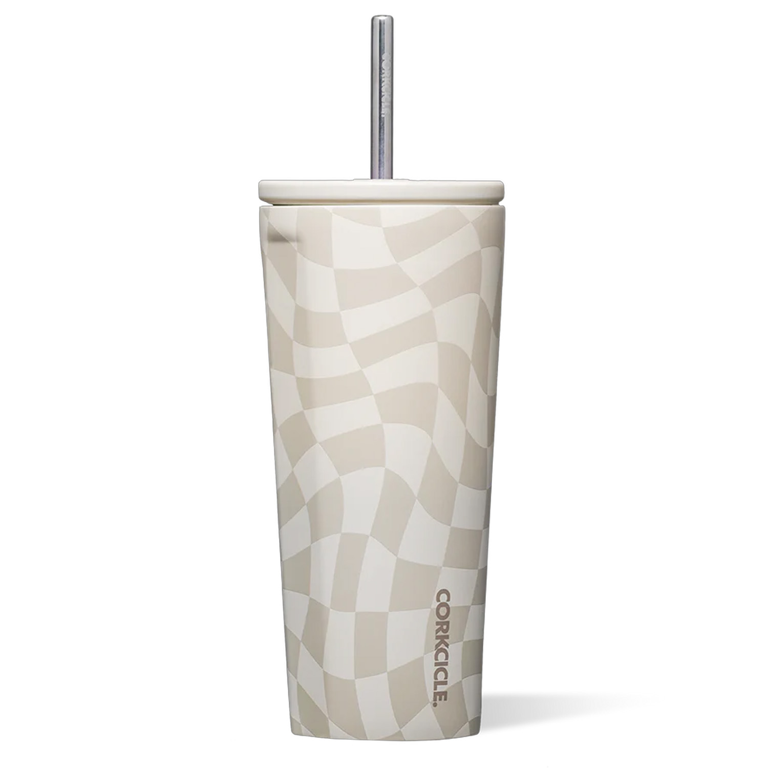 Corkcicle 24oz. Cold Cup - Wavy Checkerboard Neutrals