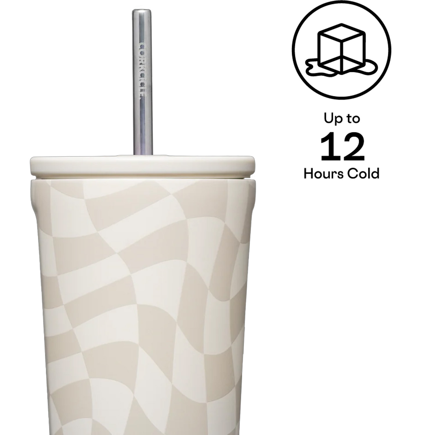 Corkcicle 24oz. Cold Cup - Wavy Checkerboard Neutrals