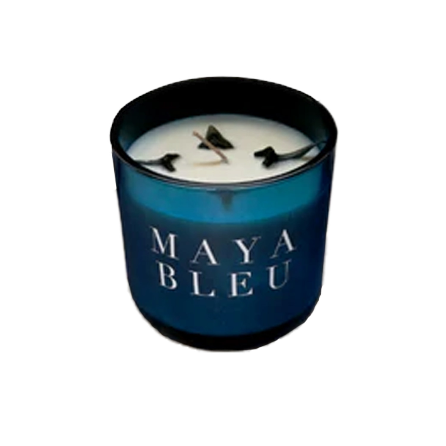 Maya Bleu Shark Tooth Candle - Blue