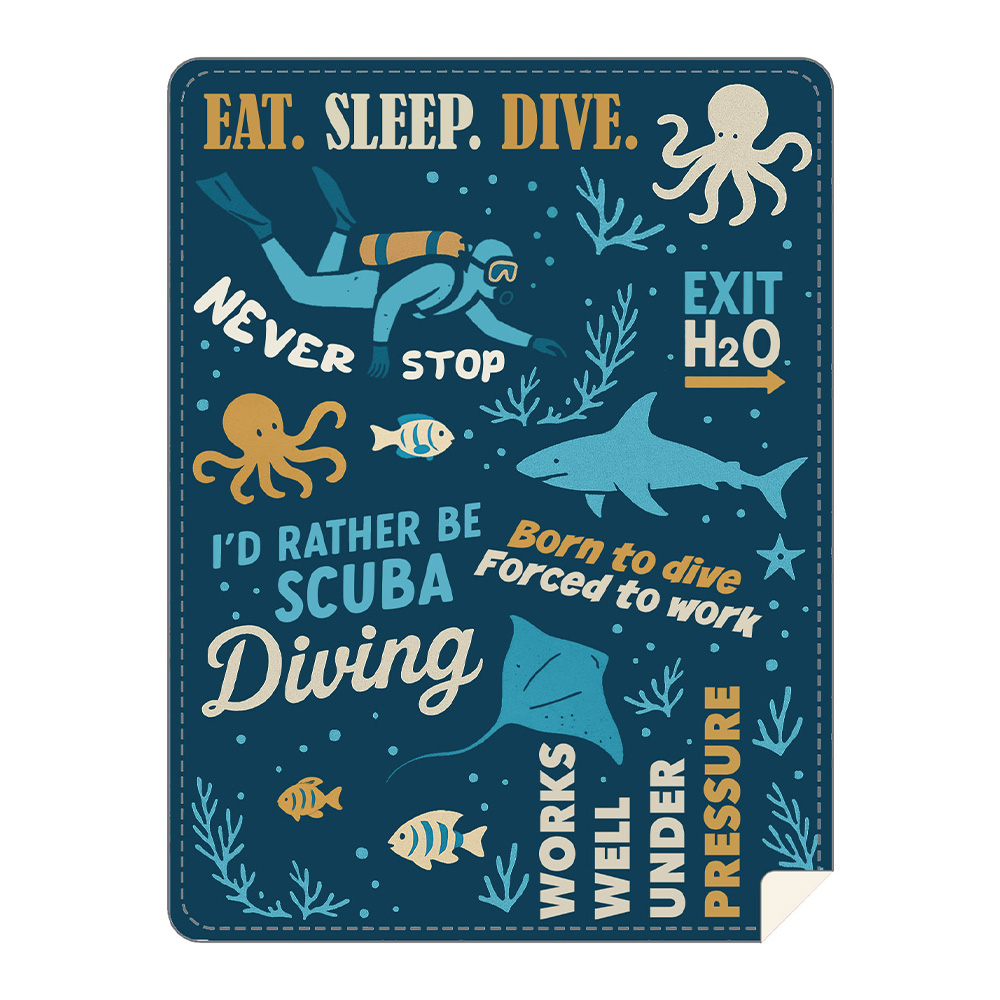 Brief Insanity Eat. Sleep. Dive. Blanket