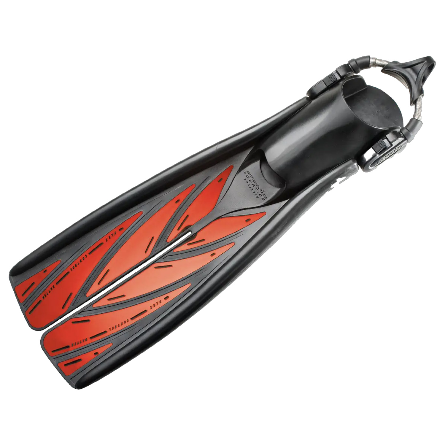 Atomic Aquatics HEC SplitFins with Spring Straps - Red