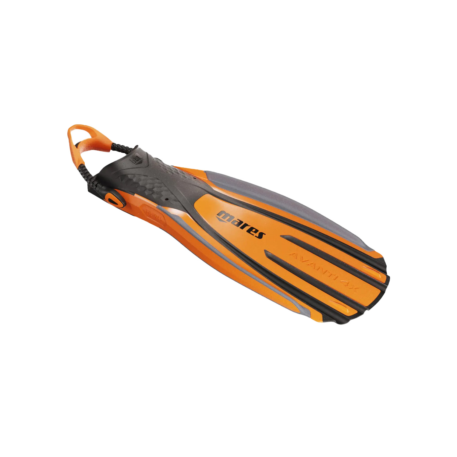 Mares Avanti QUATTRO 4x Scuba Fins - orange angle view